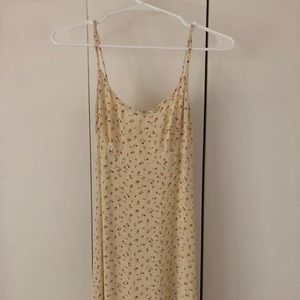 Yellow vintage floral dress